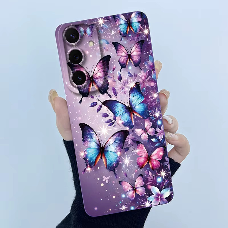 Samsung Galaxy S25 FE Silikon Schutzhülle mit floralem Ölgemälde Design - Bild 2
