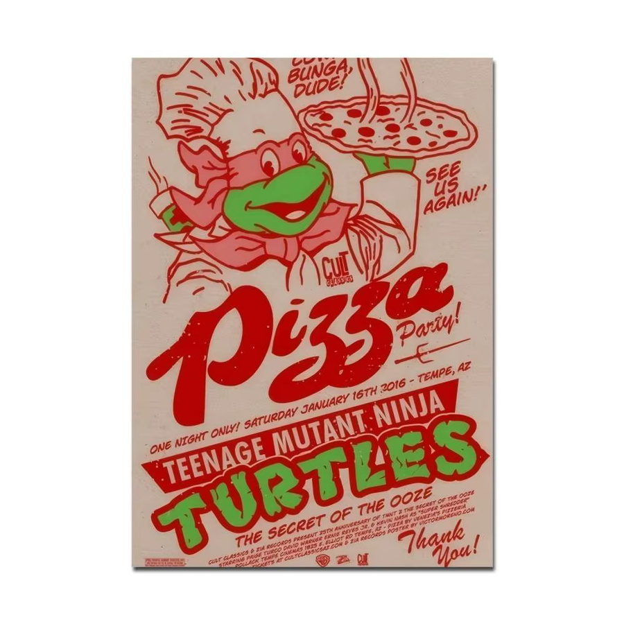 Rastar Teenage Mutant Ninja Turtles Klebeposter, Mehrfarbiger Wandaufkleber aus Papier für dein Zimmer, Café oder deine Bar - Bild 4