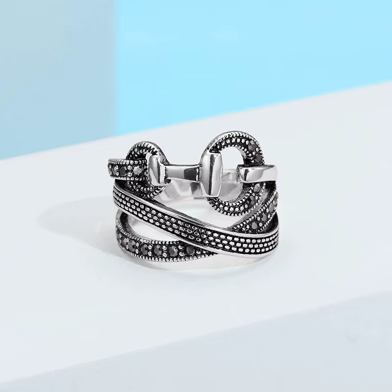 Huitan Ring, Zirkonia, Silber, Damen - Bild 2