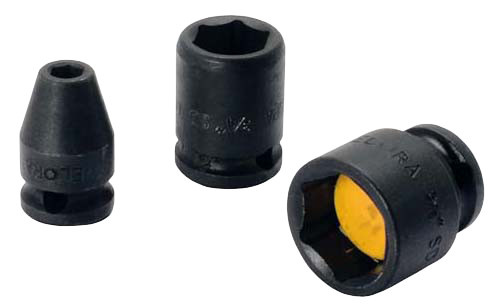 Elora Magnet-Kraftschrauber-Einsatz 3/8 Zoll, 6-kant, schwarz, 15 mm - Bild 1