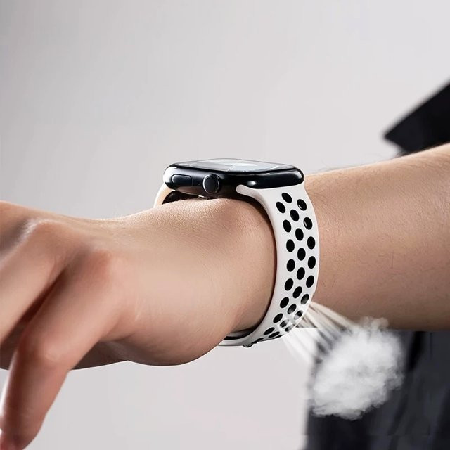 Sportarmband Silikon, Weiß, Unisex - Bild 1