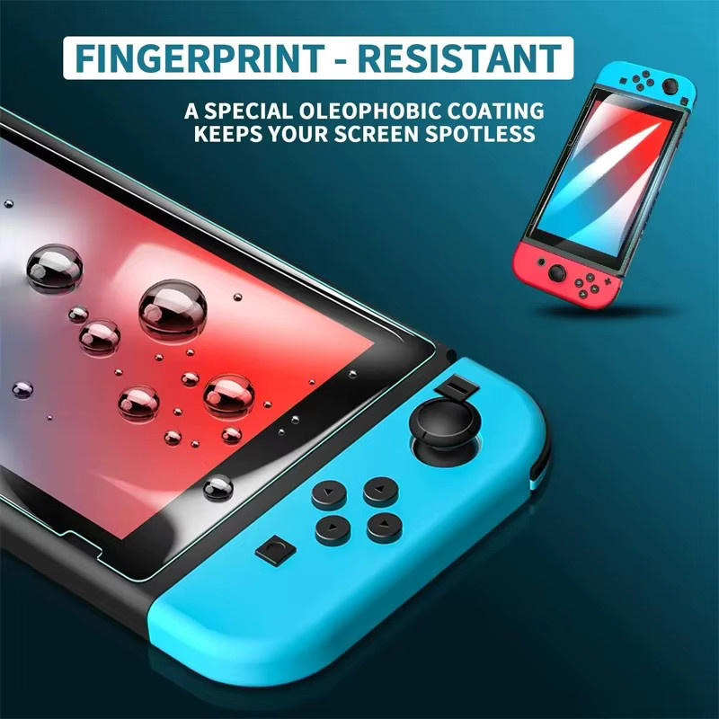 Displayschutzfolie aus gehärtetem Glas für Nintendo Switch, Switch OLED und Lite, transparent - Bild 4