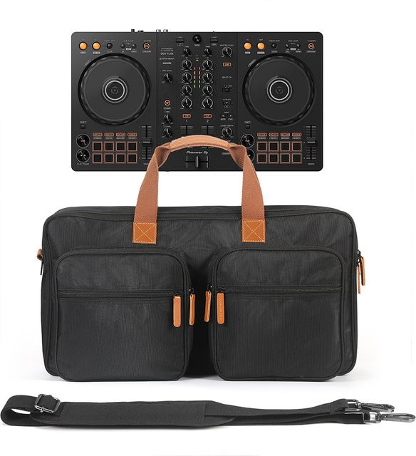 ALLOET Tragbare DJ-Plattenspieler-Tragetasche für Pioneer DJ DDJ-FLX4 DDJ-REV1 und Numark Mixtrack Platinum FX, Schwarz - Bild 1