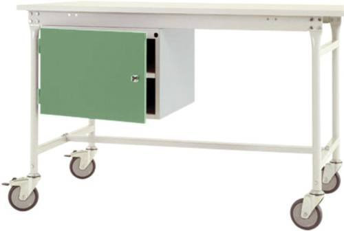 Manuflex Mobiler Gehäuse-Unterbau ZB4733.6011 in Resedagrün RAL 6011 mit 1 Tür und Einlegeboden für Tischtiefe 800 mm - Bild 1