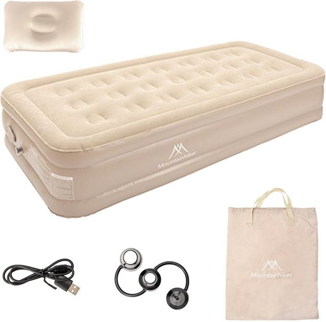 Tragbare Luftmatratze für Outdoor, Camping und Picknick in Beige - Bild 1