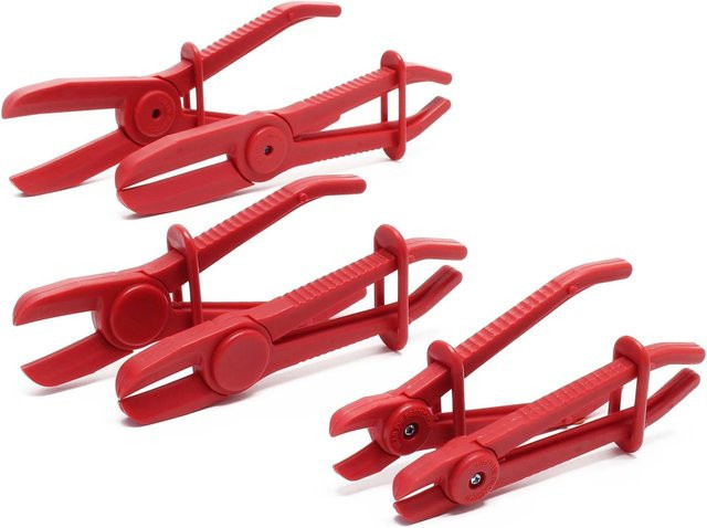 Wiltec Schlauchklemmenzange Set in Rot mit 3 Größen für Schlauchklemmen und Abklemmungen - Bild 1