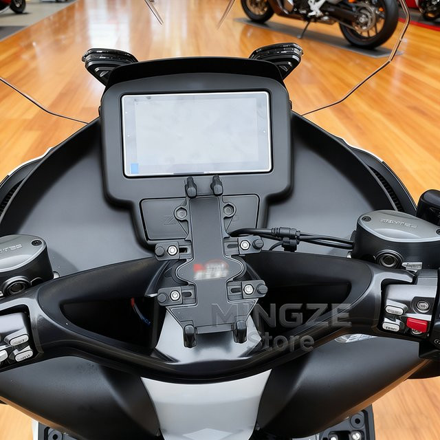 BIEPU Navigationshalterung für ZONTES ZT368E Motorrad, GPS Telefonhalterung in Schwarz - Bild 1
