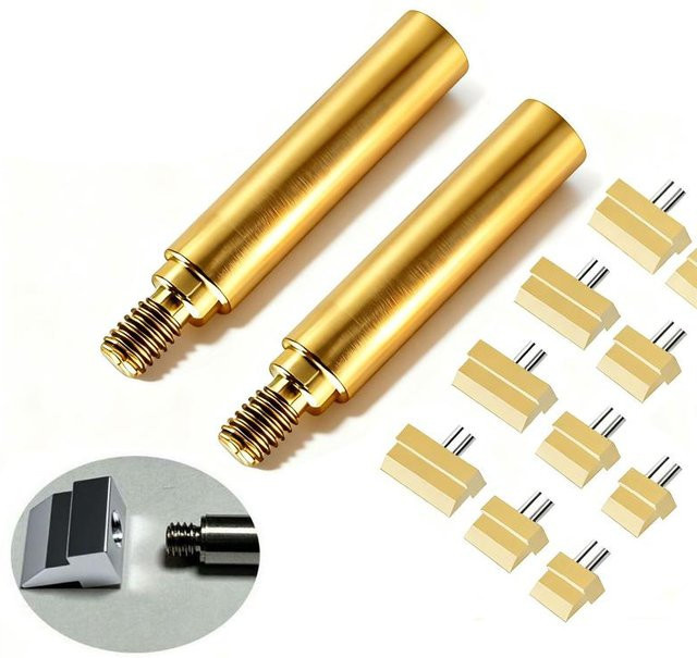 HUXUAN Spatenförmige Lötkolbenspitze in Gold, Breite: 5,10 mm bis 40 mm, passend für die Serien 936, 937, 8898, 8586 und 888D - Bild 1