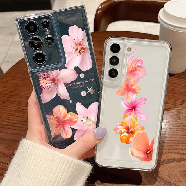 YISHANGOU Silikonhülle Lily Flowers Transparent für Samsung Galaxy S25 S24 S23 S22 Ultra FE A56 A55 A36 A35 A16 A15 5G - Bild 1