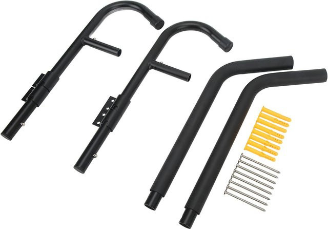 Aimo Wandmontiertes Kajak Lagerregal Faltbar und Drehbar 90 Grad in Schwarz als Surfbrett Wandhalterung für Garage und Schuppen - Bild 1