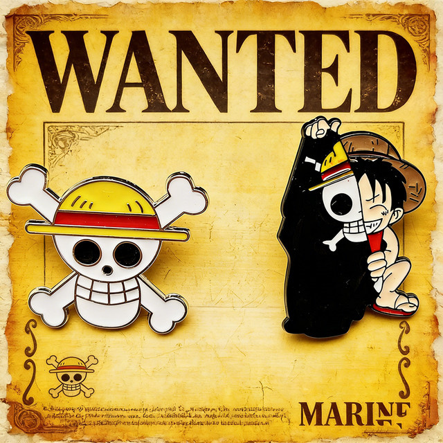 Bandai One Piece Luffy Anime Anstecknadeln, Emaille, Unisex - Bild 1