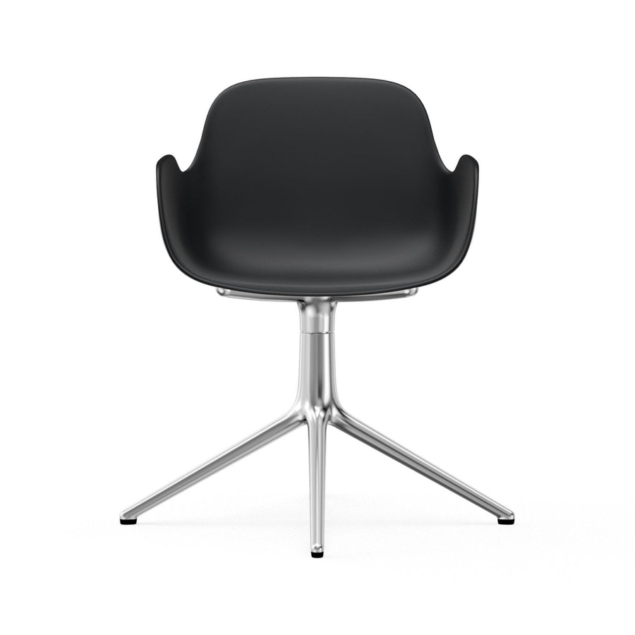 Normann Copenhagen Form Drehsessel in Schwarz mit Armlehnen und Metallgestell - Bild 2