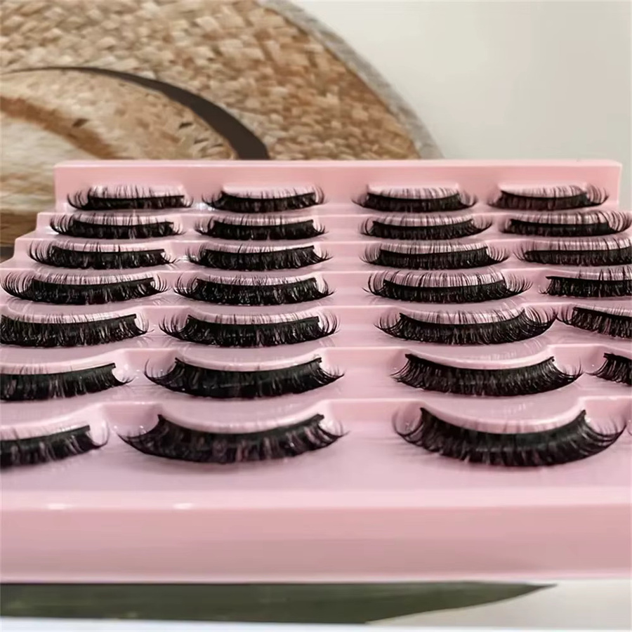 Wimpernstreifen, 14 Paar, 15mm, Schwarz, Natürlich - Bild 5