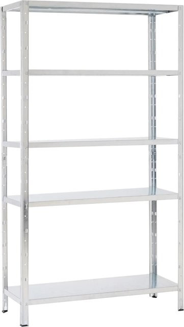 PROREGAL Schwerlastregal Ares verzinkt mit 5 Stahlplatten-Ebenen, H x B x T: 180 x 100 x 40 cm - Bild 1