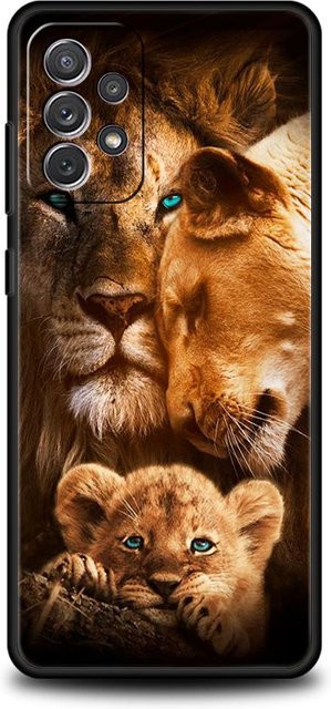 Löwen Handyhülle für Samsung Galaxy A34 A54 A15 A14 A25 A51 A71 A72 A73 A32 A52 A52S A11 A21S A31 A41 5G weiche Schale multicolor - Bild 1