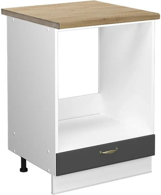 Vicco Herdumbauschrank Fame-Line Anthrazit-Gold/Weiß Eiche, Wandmontage, B/T/H: 60 x 60 x 82 cm - Bild 1