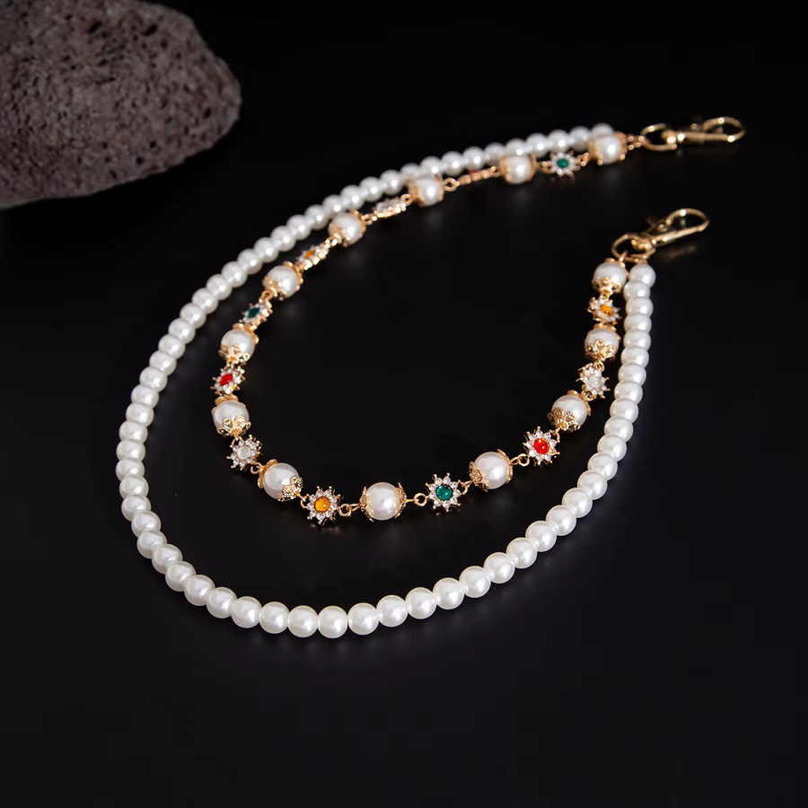 Ingemark Kette, Messing, Gold, Perle, Strass, Herren, Vintage - Bild 3