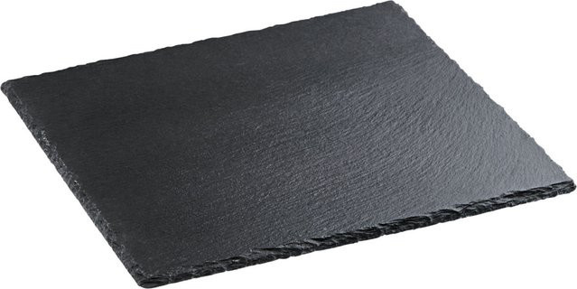 VEGA Schieferplatte Patara quadratisch, schwarz, 2er Pack, B/T/H: 35 x 35 x 0,5 cm - Bild 1