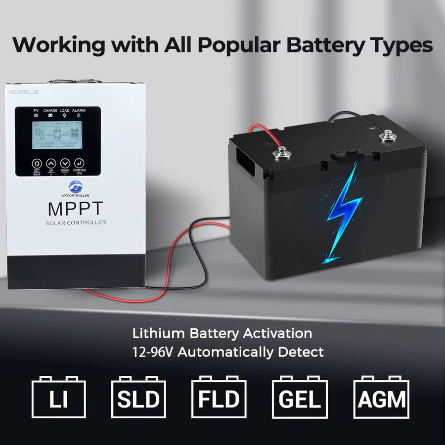 MPPT Solar-Laderegler HXCONTROLLER für 12V bis 96V Batterien mit maximal 230VDC Eingang, wählbar zwischen 30A, 60A oder 120A - Bild 5