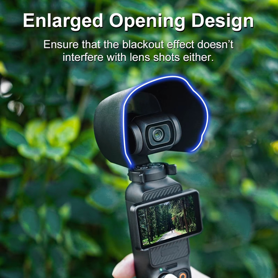 PULUZ Objektivschutzabdeckung mit Sonnenschutz für DJI OSMO Pocket 3 in Schwarz - Bild 5