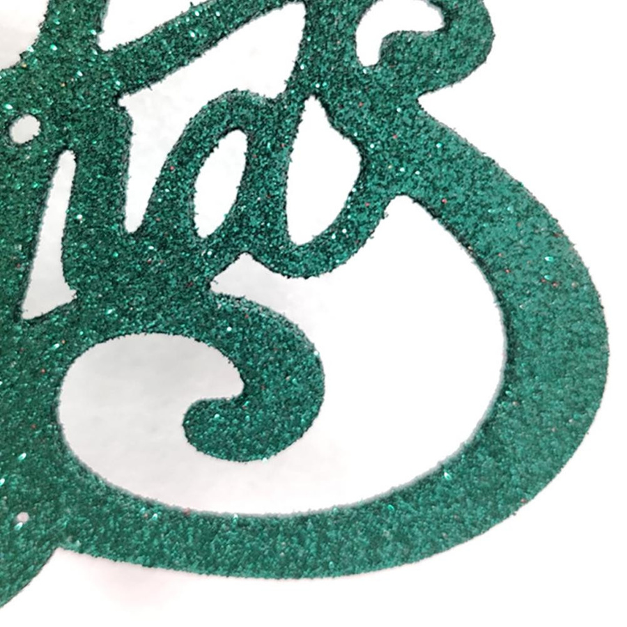 2 Stück KONNWEI Frohe Weihnachten Buchstaben Hängeornamente aus Kunststoff in Grün - Bild 3