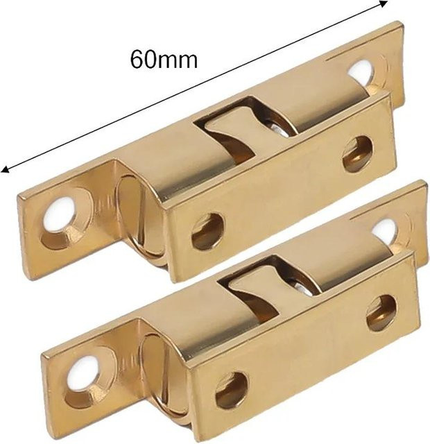XYNN Möbel Tür Kugelverschluss aus Edelstahl mit Doppelrolle und Federkugel in Gold oder Silber, 60 mm - Bild 1