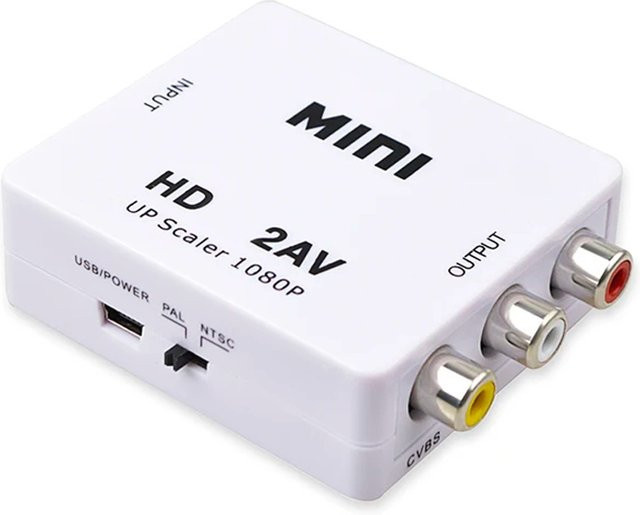 IPUMYNO HDMI zu AV RCA Adapter Konverter in Schwarz für HDTV, PC und Projektor - Bild 1