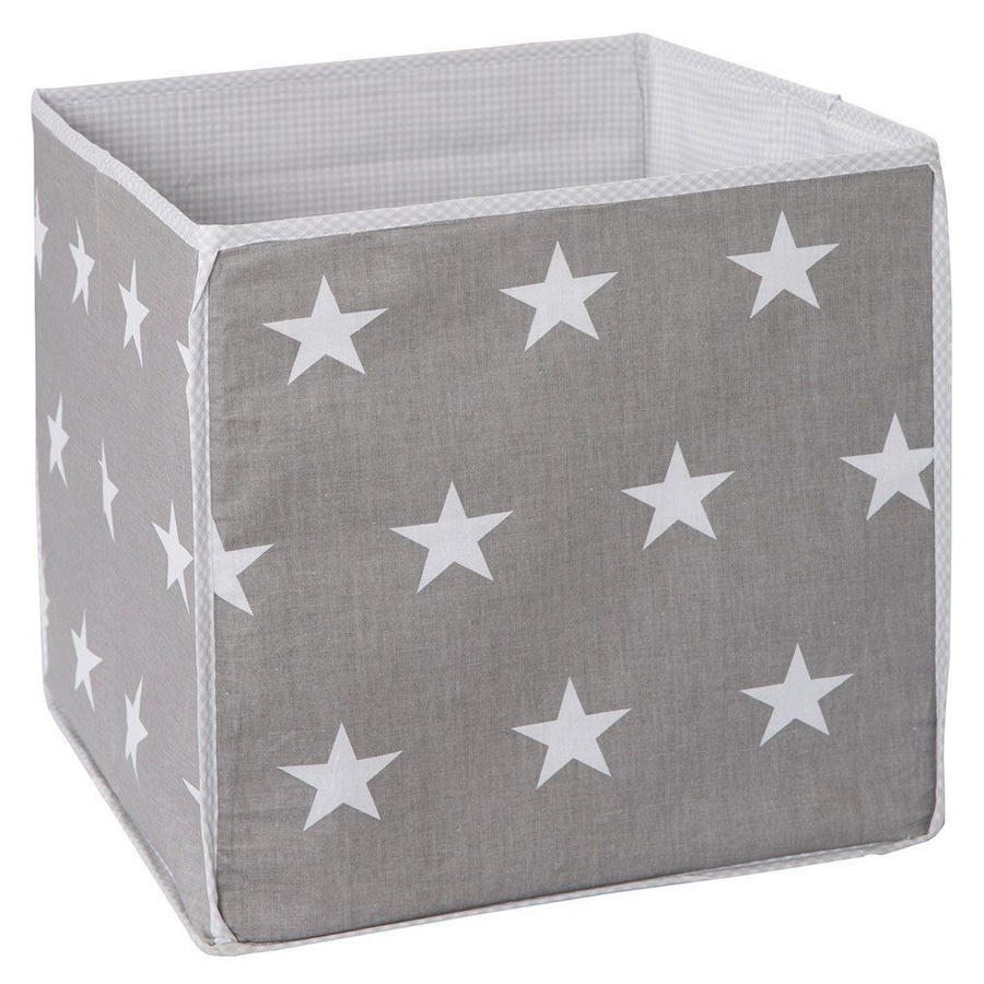 Roba Aufbewahrungsbox Little Stars in Grau mit Stoffmaterial, B/T/H: 34,0 x 34,0 x 34,0 cm - Bild 1