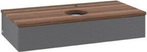 V&B Waschtischunterschrank Antao mit Frontstruktur in Weiß, B/T/H: 100 x 50 x 19 cm - Bild 1