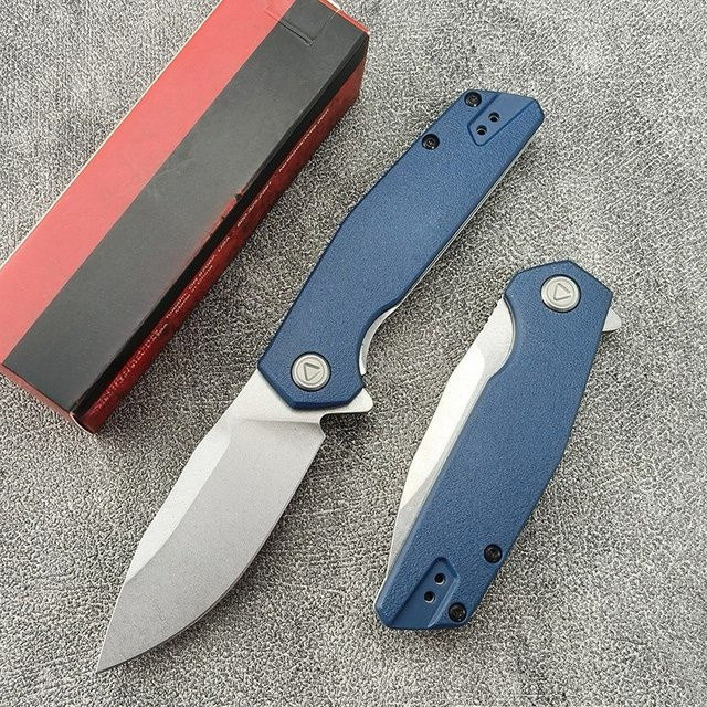 Tragbares 2306 Outdoor-Camping-Klappmesser mit 8Cr13Mov-Klinge und blauem Nylongriff als EDC-Überlebenswerkzeug - Bild 1