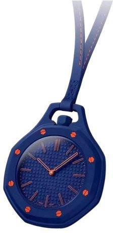 Amusedly Mechanische Quarz-Taschenuhr in Dunkelblau mit achteckigem Hohlgehäuse - Bild 1
