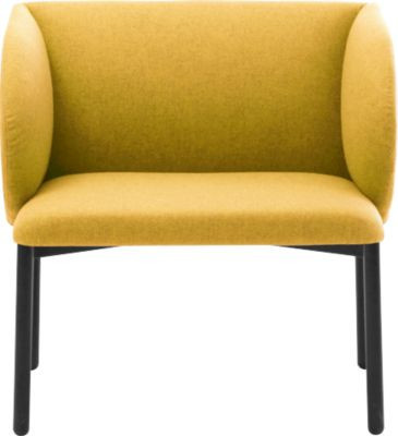 Leyform LIV Empfangssessel mit Stahlrohrgestell und Stoffbezug in Gelb Melange, B: 73 cm, T: 62 cm, H: 74 cm - Bild 1