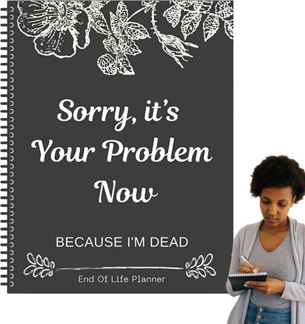 Happy Life Planner What Book My Final Wishes – Schwarzer geführter Organizer für die letzte Willenserklärung und organisatorische Angelegenheiten - Bild 1