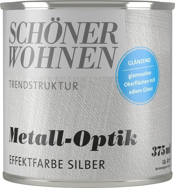Schöner Wohnen Dispersion auf Wasserbasis in Silber glänzend 375 ml - Bild 1