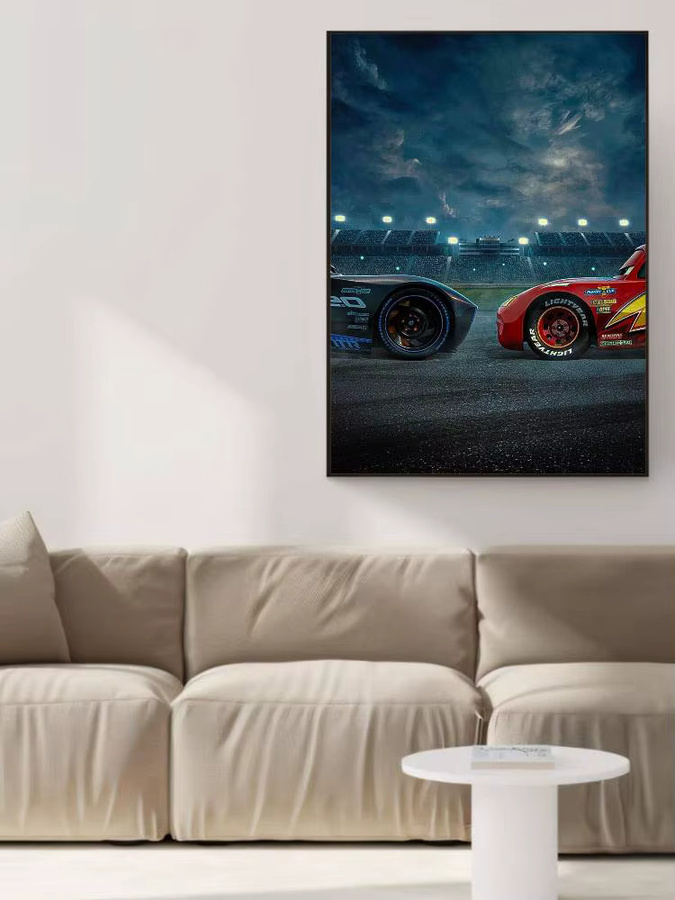 Cars 3 Lightning McQueen Poster als selbstklebender wasserfester Papieraufkleber für deine Wanddekoration in Mehrfarbig - Bild 6