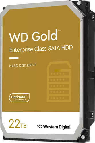 Western Digital WD Gold WD221KRYZ Enterprise Festplatte, 22 TB, SATA 6Gb/s, 3.5 Zoll, 7200 U/min, 512 MB Puffer - Bild 1