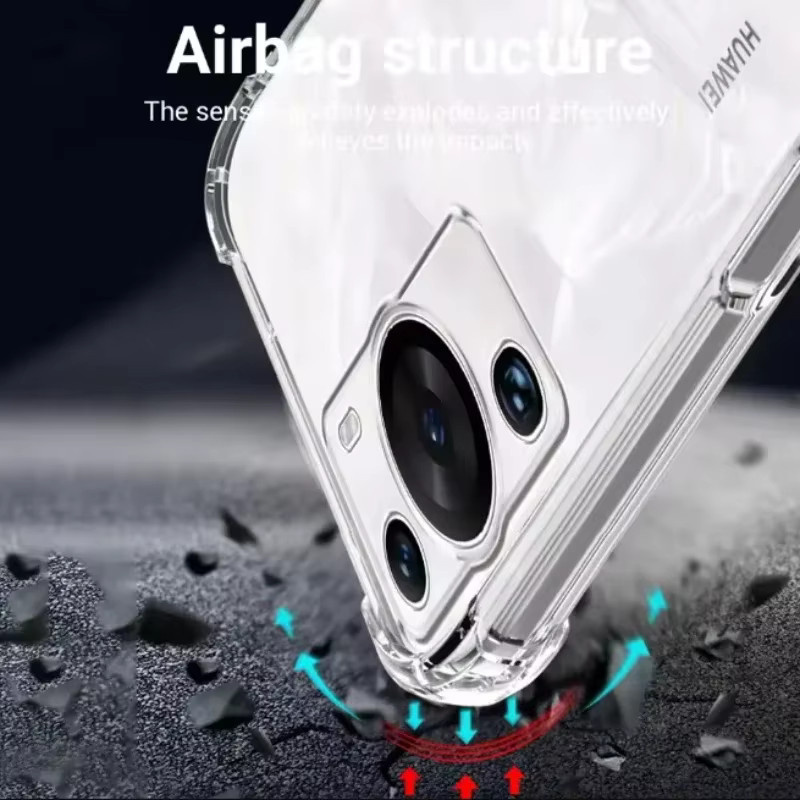 Staubdichte und stoßfeste TPU Handyhülle für Huawei P60, P60Pro, Pura 70 und Pura 70 Pro in Transparent - Bild 2