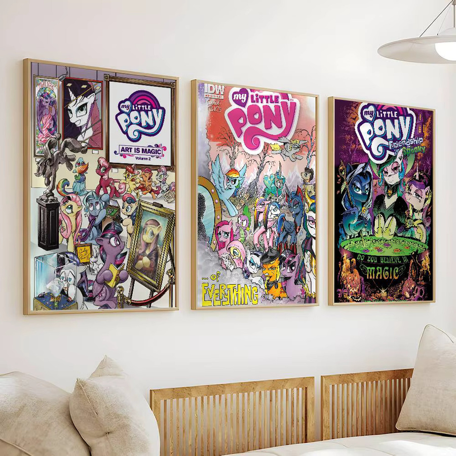 Selbstklebendes Wandbild My Little Pony Cartoon Poster, Wasserdichter Wandaufkleber in Mehrfarbig, Rechteckiges Motiv für deine Zimmerdekoration - Bild 3