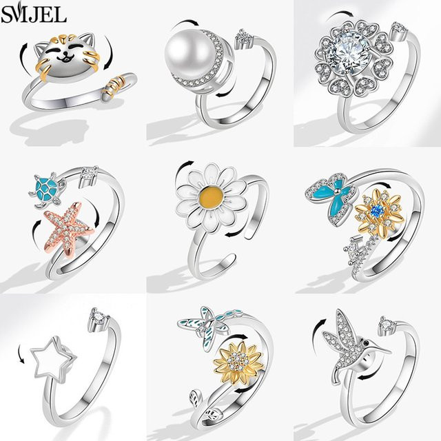 SMJEL Fidget-Spinner-Ring, Damen, Ohne Stein - Bild 1