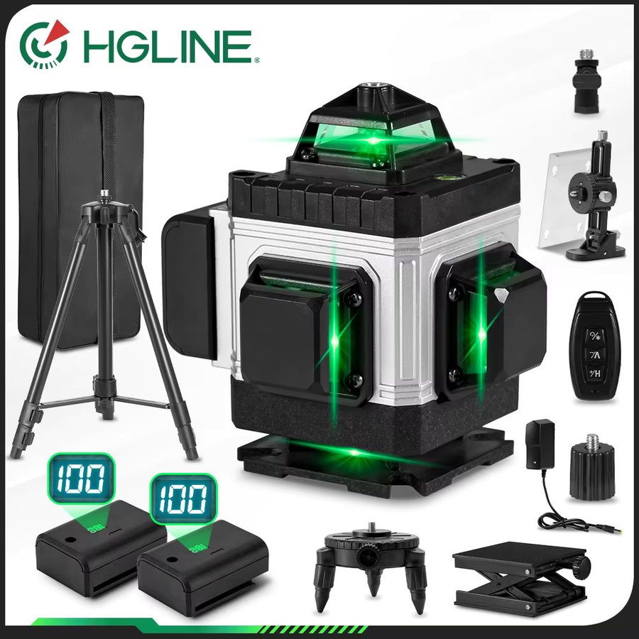 HGLINE Professionelles 16-Linien-Laser-Nivelliergerät mit APP-Fernbedienung, selbstnivellierend, 360 Grad horizontale und vertikale Laserwaage - Bild 7