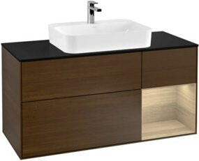 V&B Waschtischunterschrank Finion in Eiche, Breite: 120 cm, Tiefe: 50,1 cm, Höhe: 50,1 cm - Bild 1