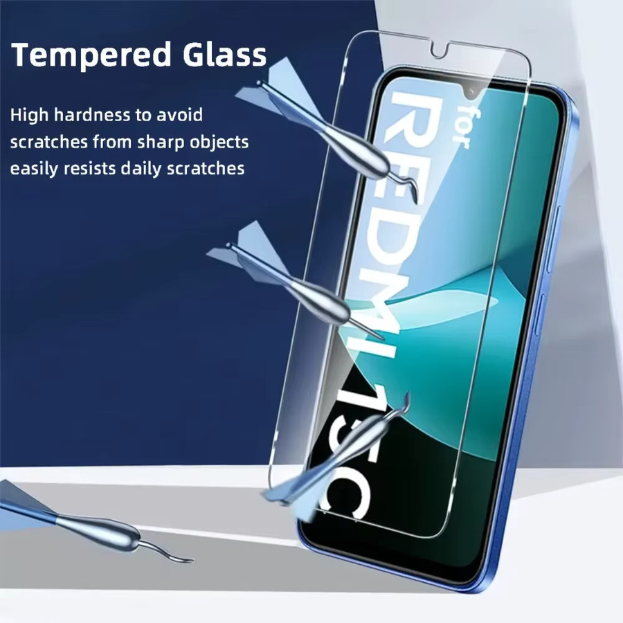 3er-Pack Xiaomi Displayschutzfolie aus gehärtetem Glas, transparent, passend für Redmi Note 14 5G, 13, 12, 11 Pro, 14S, 12S, 11S sowie Redmi 15C, 15, 14C, 14R, 13C, 12C - Bild 4