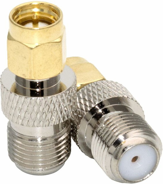 FRHY SMA auf RP-SMA Adapter Set, 2er-Gruppe, Gold, SMA männlich auf RP-SMA weiblich Umwandlungskopf mit Innengewinde und Nadel - Bild 1