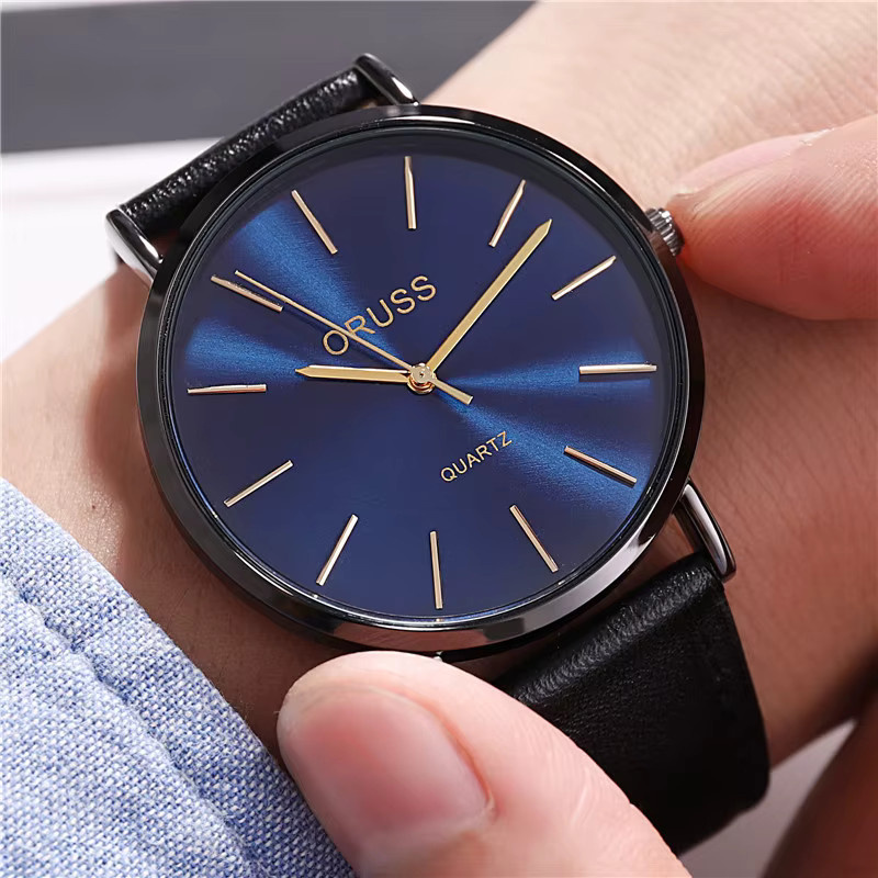 ORUSS Armbanduhr, Quarz, Leder, Schwarz, Herren - Bild 2