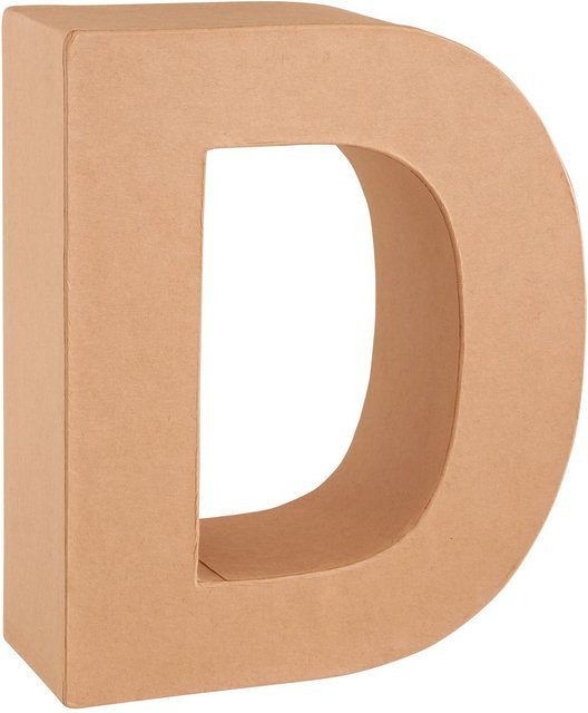 KNORR Papp-Buchstabe D in Braun für Tischdekoration zur Geburt und Taufe - Bild 1