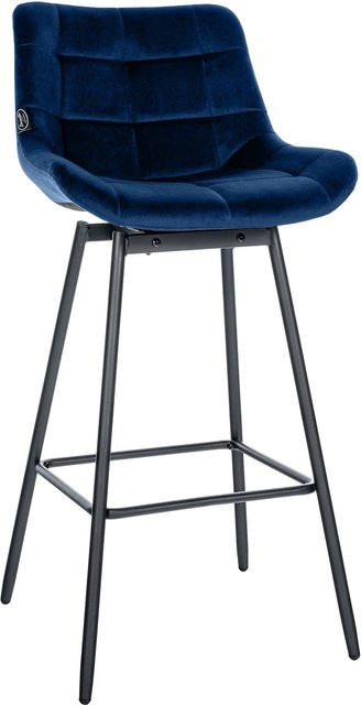CLP Barhocker Weston mit Lehne, drehbar 180 Grad, gepolsterter Sitz und stabiles Metallgestell in modernem Design - Bild 1