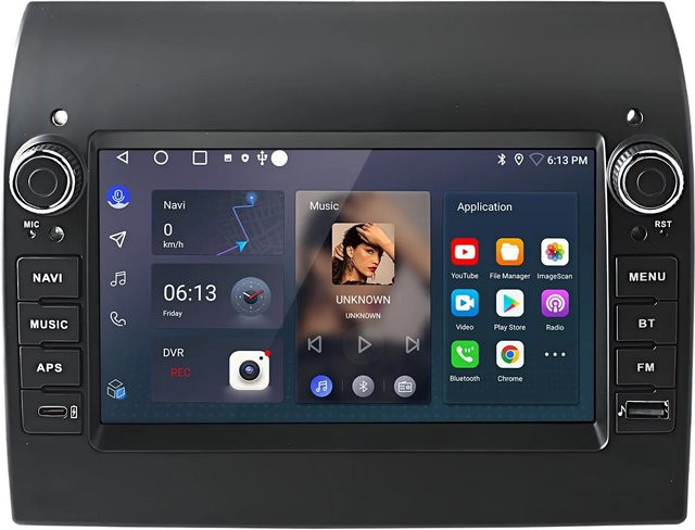 Junsun Autoradio für FIAT Ducato 3 und Peugeot Boxer mit 7 Zoll Display, Bluetooth, Wi-Fi und GPS in Schwarz - Bild 1