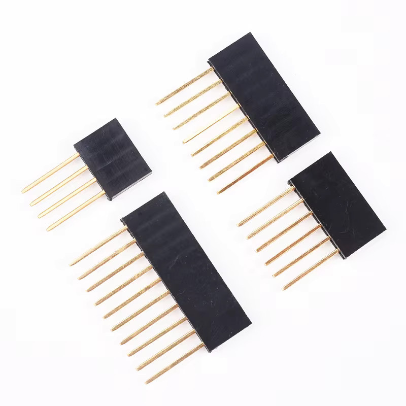 Stlxy Female Header mit langen Beinen 2,54 mm Pitch für Arduino Shield, Schwarz, 1x2 bis 1x15 Pin Auswahl - Bild 2