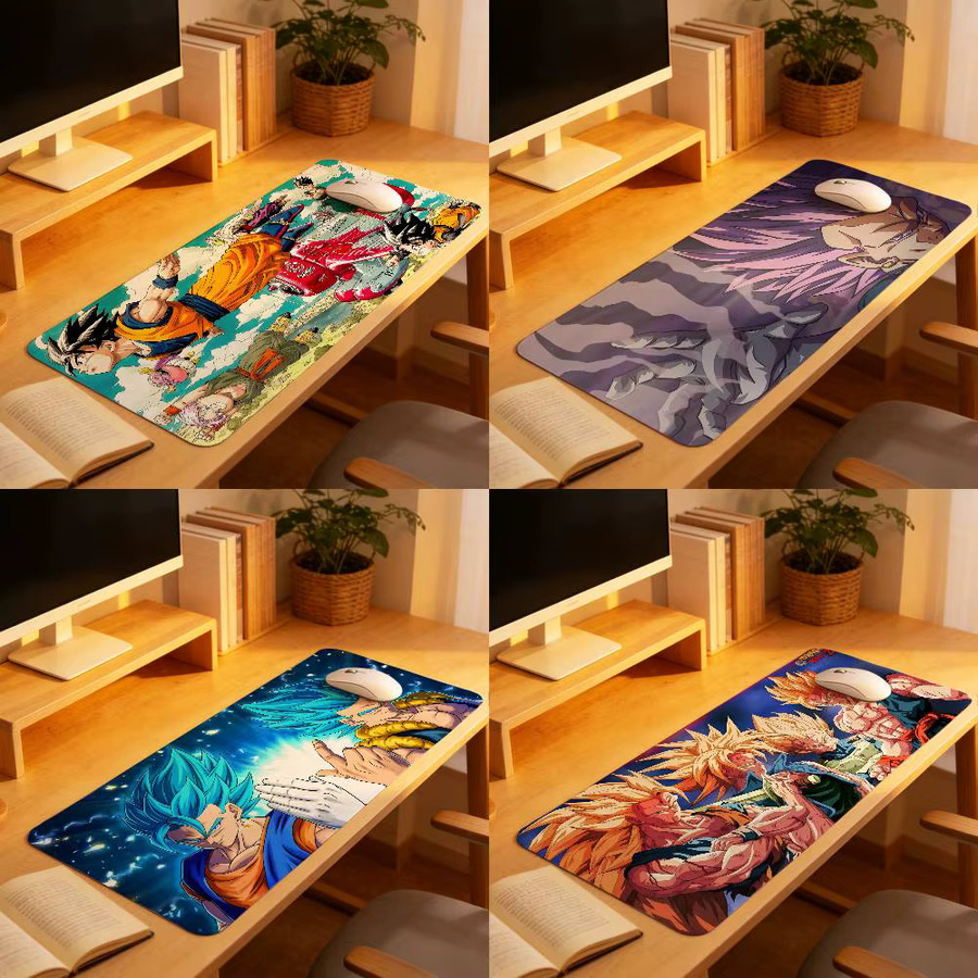 Anime Dragon Ball Z Mauspad mit Landschaftsdesign, großflächige Schreibtischunterlage für Laptop und Tastatur, mehrfarbig - Bild 6
