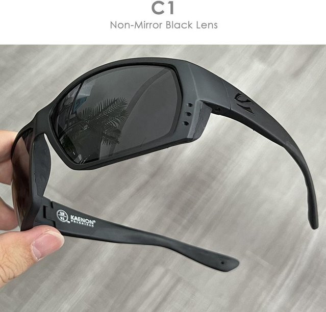 KAENON Sonnenbrille Square, TR90, Vollrand, schwarz, Herren, polarisiert - Bild 1